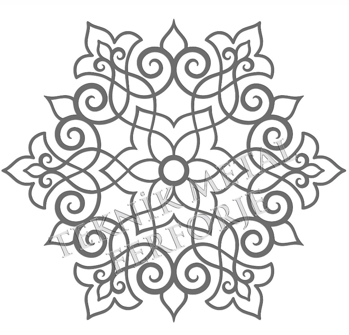 Lazer Kesim Dekoratif Motif